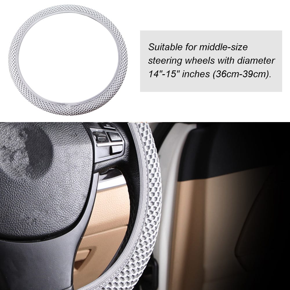 Car Steering Wheel Cover Flax Cloth Auto Anti-Slip Sweat