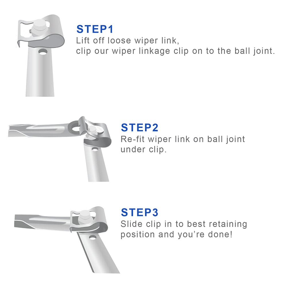 Pair of Windscreen Wiper Motor Linkage Rods Arms Link