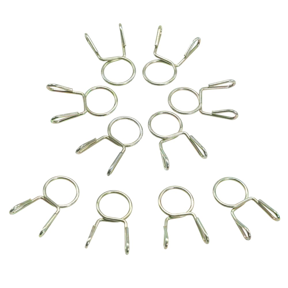 10X Fuel Line Hose Tubing Spring Clip Clamp 7mm For - 10 PCS