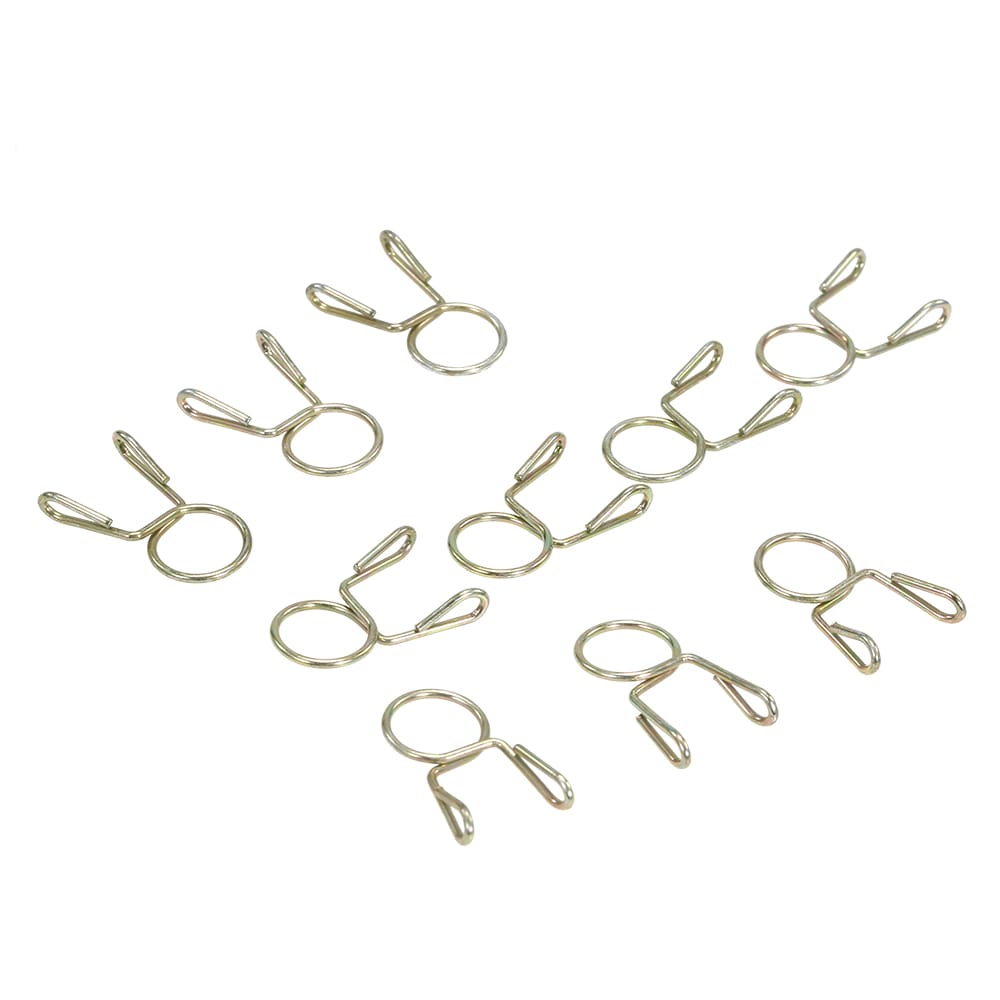 10X Fuel Line Hose Tubing Spring Clip Clamp 7mm For - 10 PCS