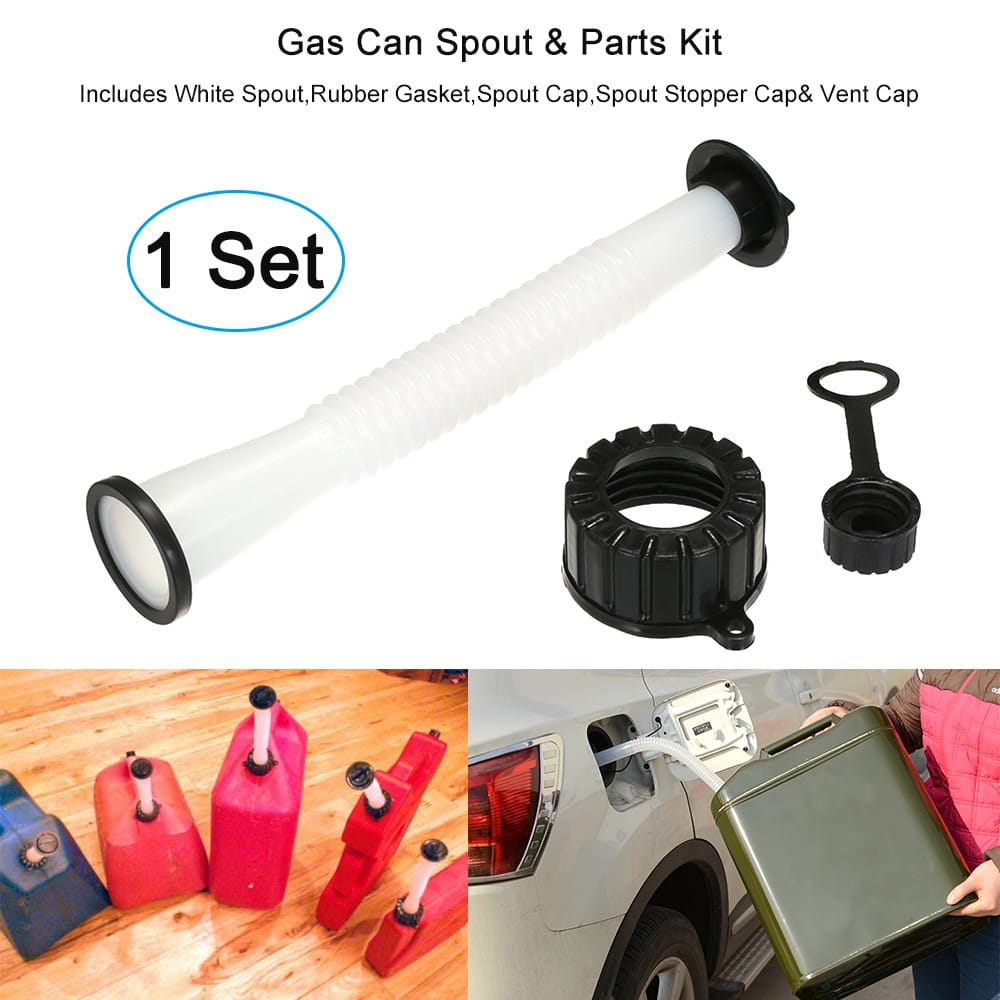 Gas Can Spout & Parts Kit Includes White Spout Rubber Gasket - 1