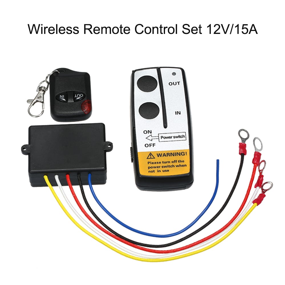 Remote Control Winch Wireless Remote Control Set 12V/15A for - 1