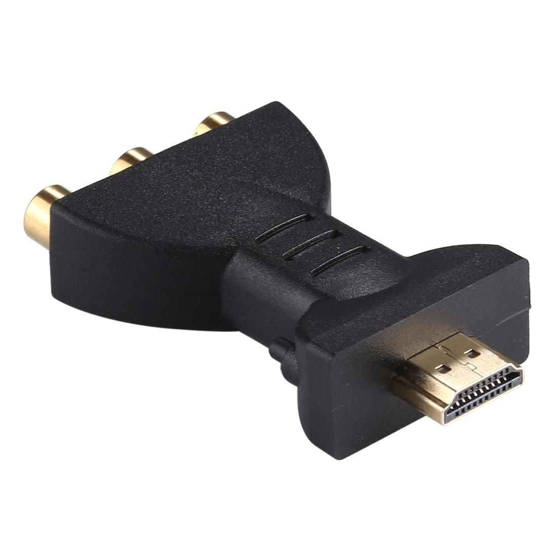 Gold-plated HDMI Male to 3 RCA Video Audio Adapter AV Component Converter for DVD Projector