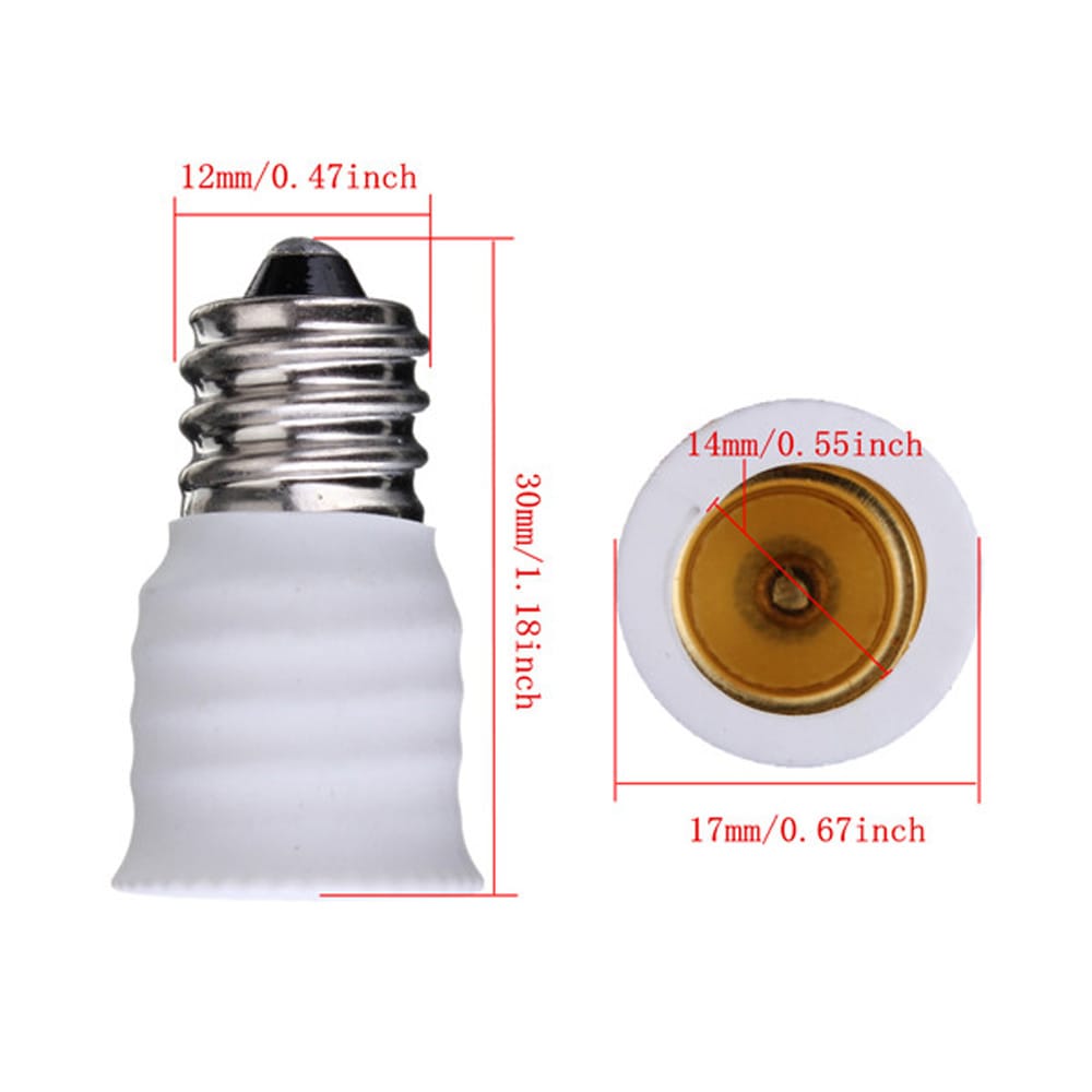 E12 To E14 Socket Light Lamp Adapter Converter Holder L-ED