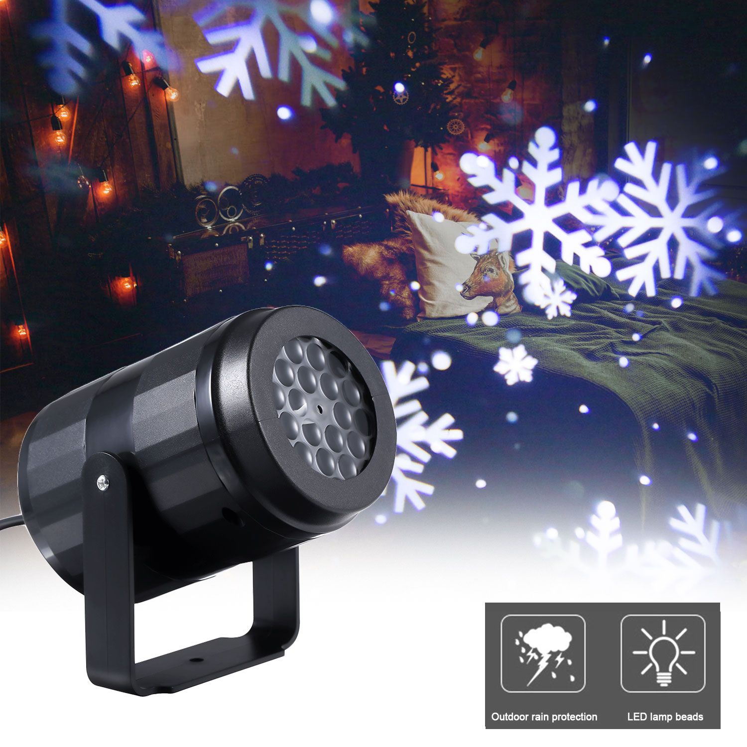 Moving Led Light Projector Landscape Lamp Christmas - EU Plug