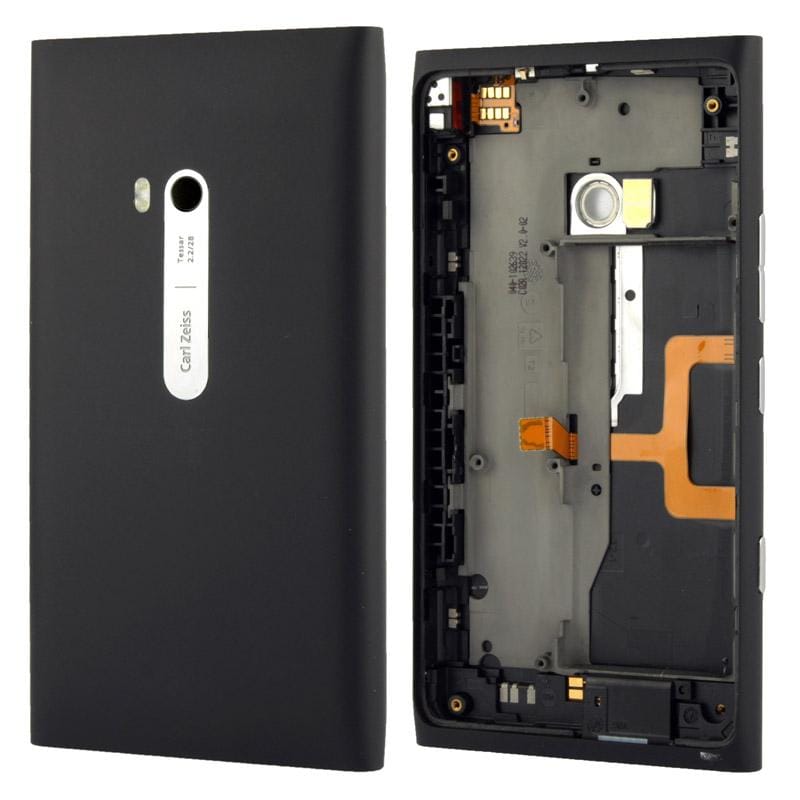 Housing Battery Back Cover With Side Button Flex Cable for Nokia Lumia 900 (White)