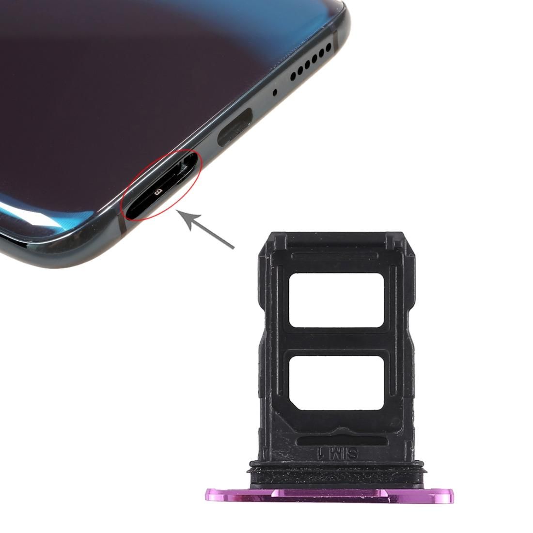 2 x SIM Card Tray for OPPO R17 Pro (Purple)