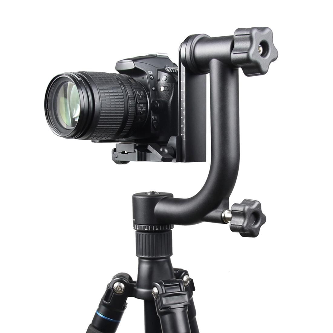 YELANGU Horizontal 360 Degree Gimbal Tripod Head for Home DV and SLR Cameras (Black)