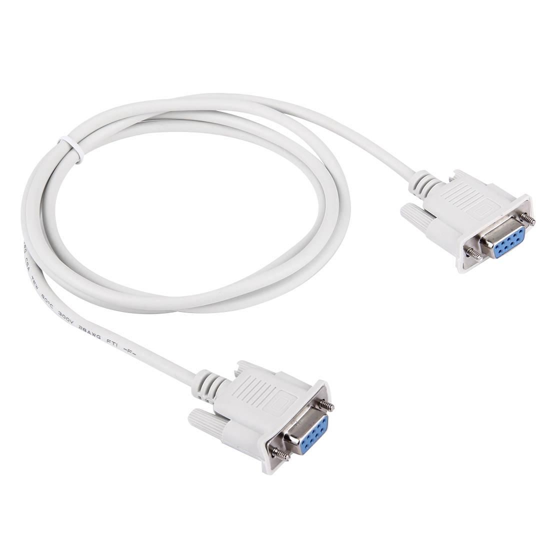 RS232 9P Female to 9P Female Cable, Length: 1.5m (White)