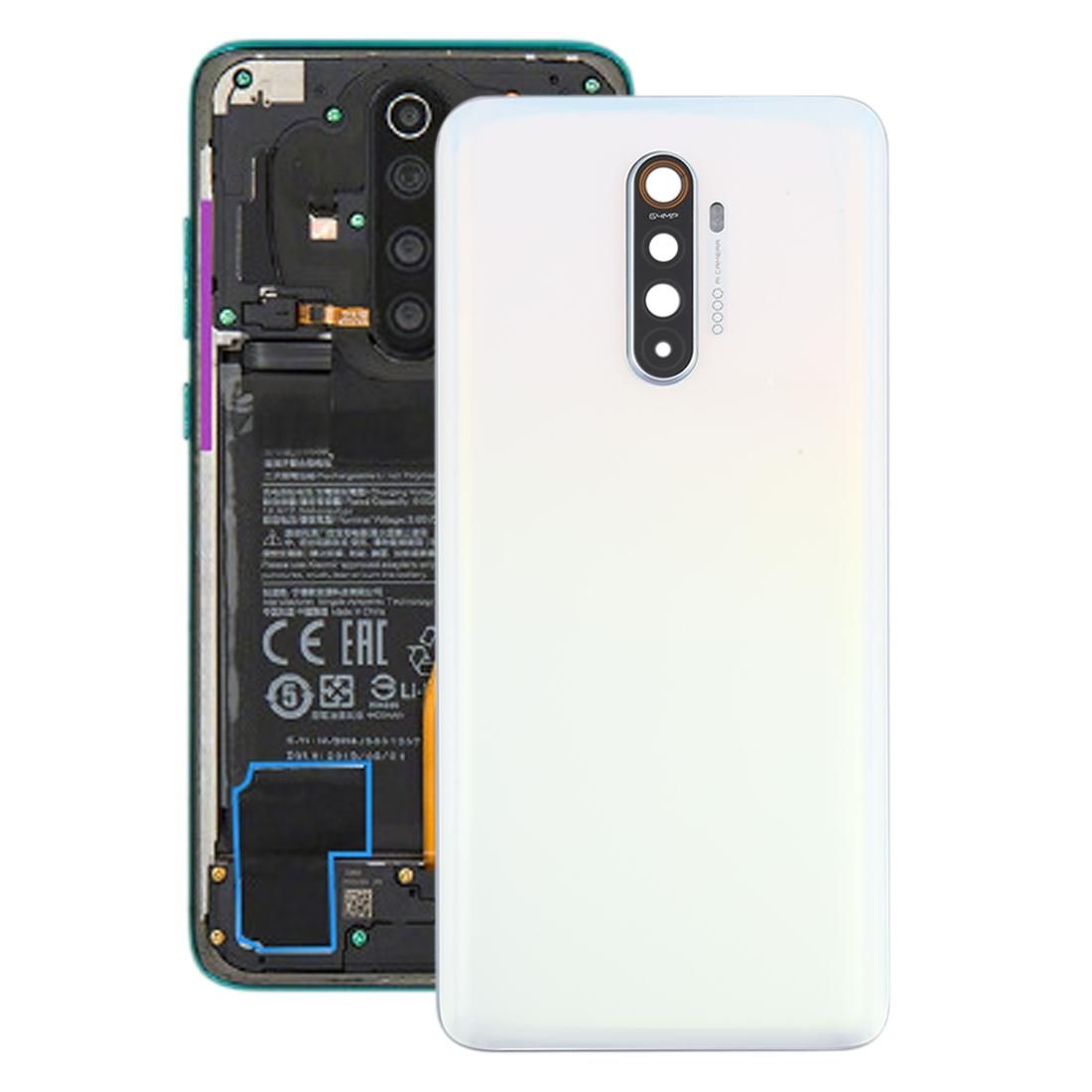 Original Battery Back Cover with Camera Lens Cover for OPPO Realme X2 Pro (White)