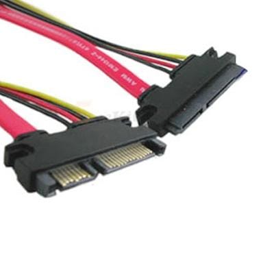 15 + 7 Pin Serial ATA Male to Female Data Power Extension Cable for SATA HDD, Length: 26cm (Style2)