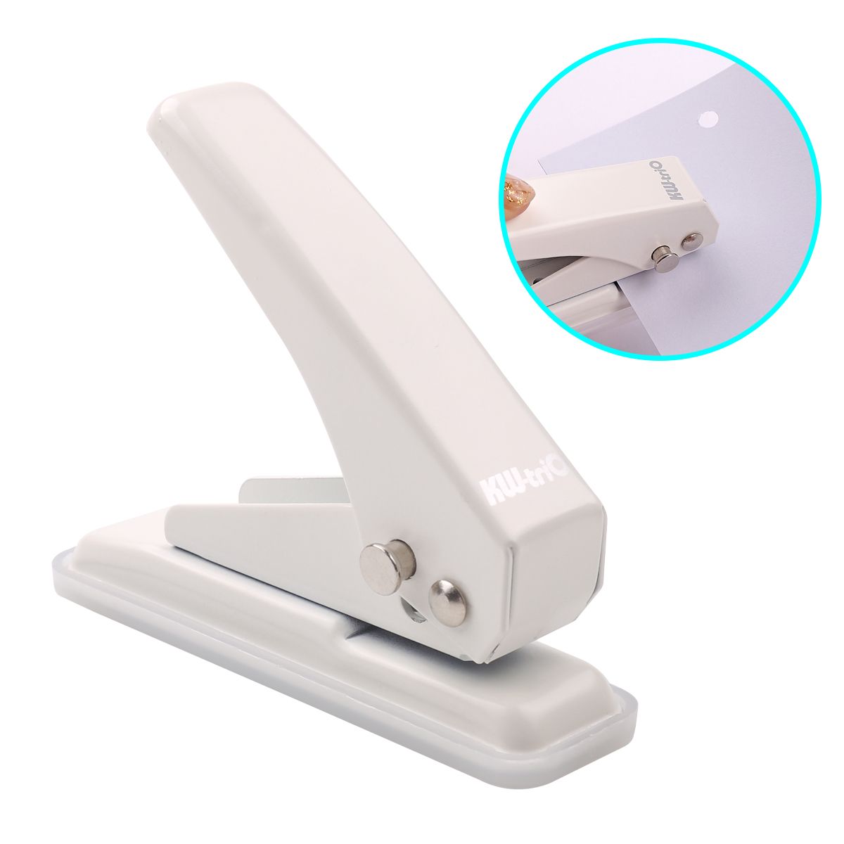 KW-trio Mini Metal Single Hole Punch 1-Hole Paper Puncher 20