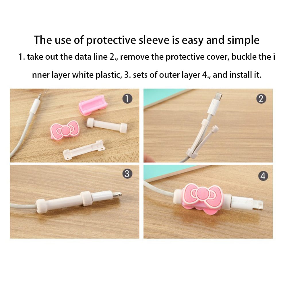 Cute Animal Bite Cable Data Protector Winder Organizer for - 5