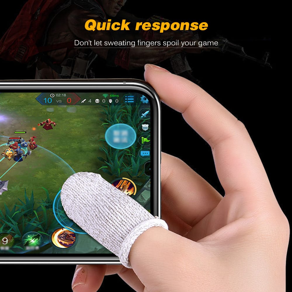 8 Pieces Gaming Finger Sleeve Touchscreen Thumb Sleeve - 8pcs