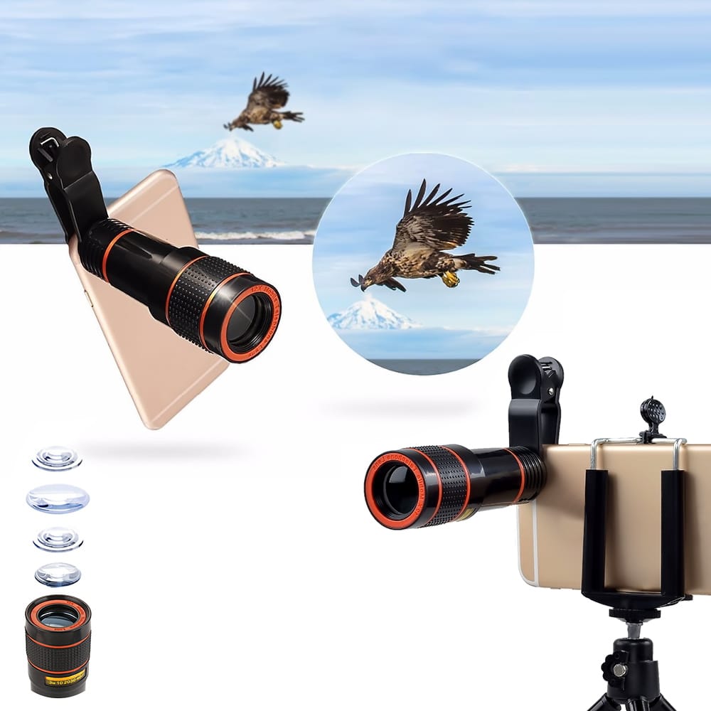 Phone Camera HD Lens Universal Clip-on 12X Zoom Cell Phone