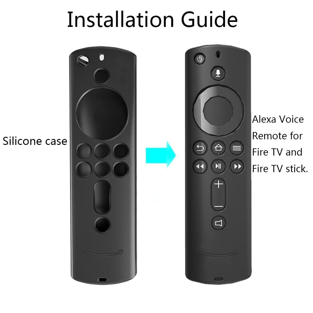 Non-slip Texture Washable Silicone Remote Control Cover for Amazon Fire TV Remote Controller (Red)