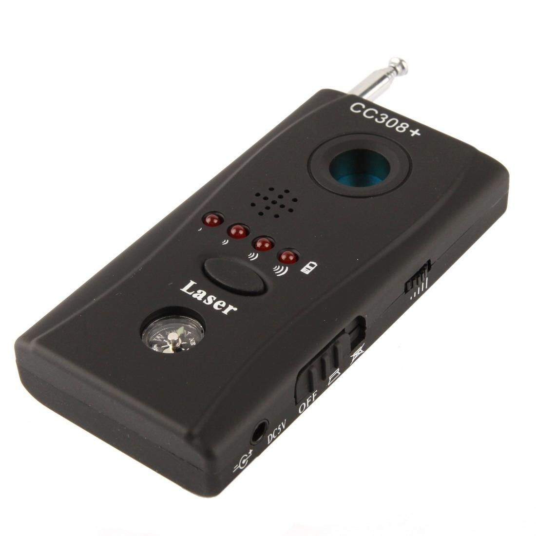 CC308+ Multi-Detector Full-Range All-Round Detector For Hidden Mini Camera / IP Lens/ GMS / RF Signal Detector Finder (Black)