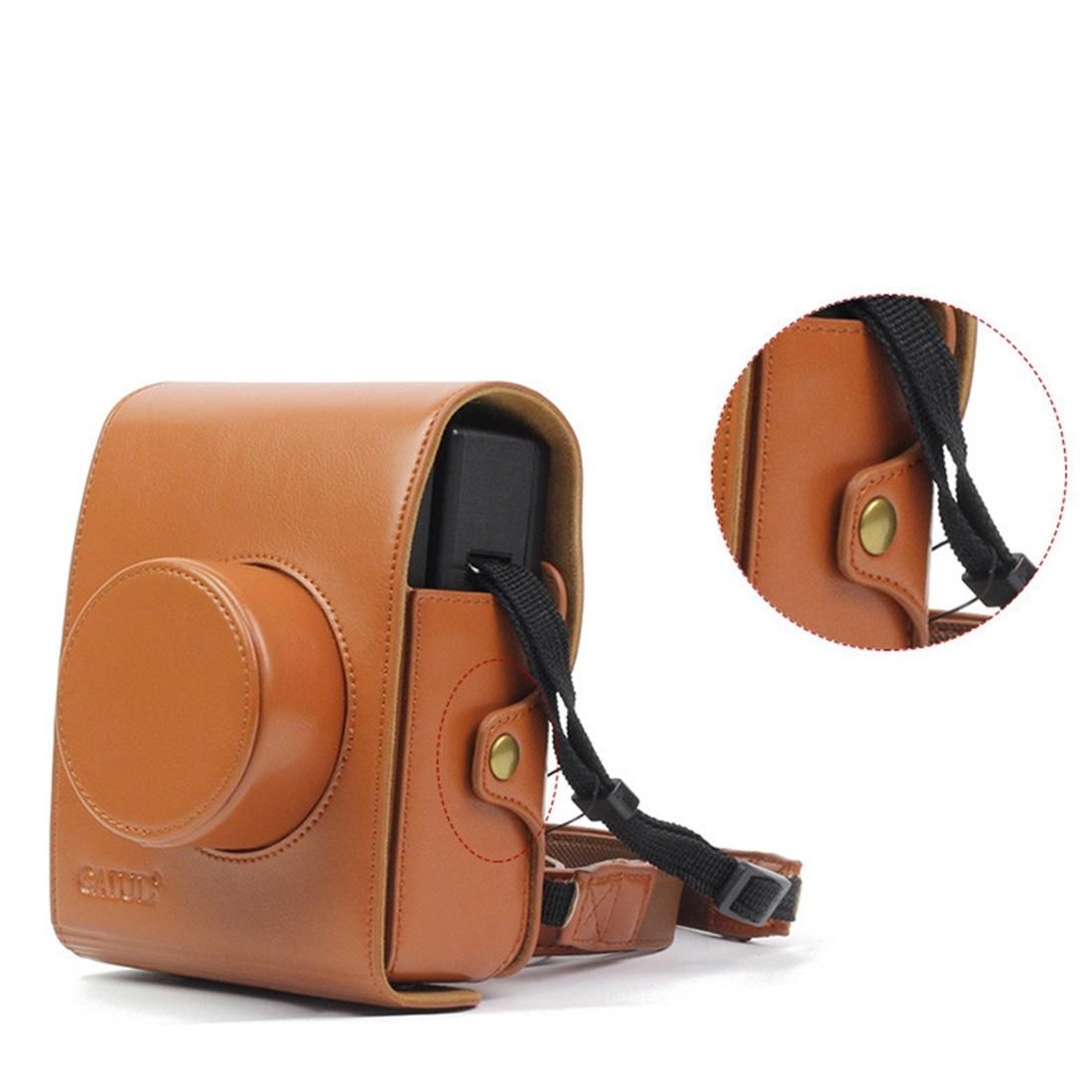 Vintage PU Leather Camera Case Bag For LOMO Automat Instax Camera (Brown)