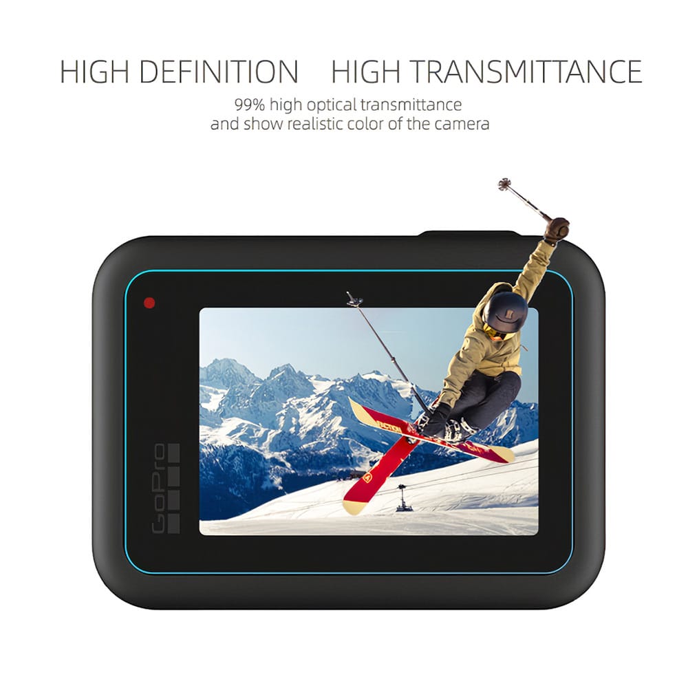 HD Tempered Glass Film Set for Go Pro HERO 8 Black Camera - 1