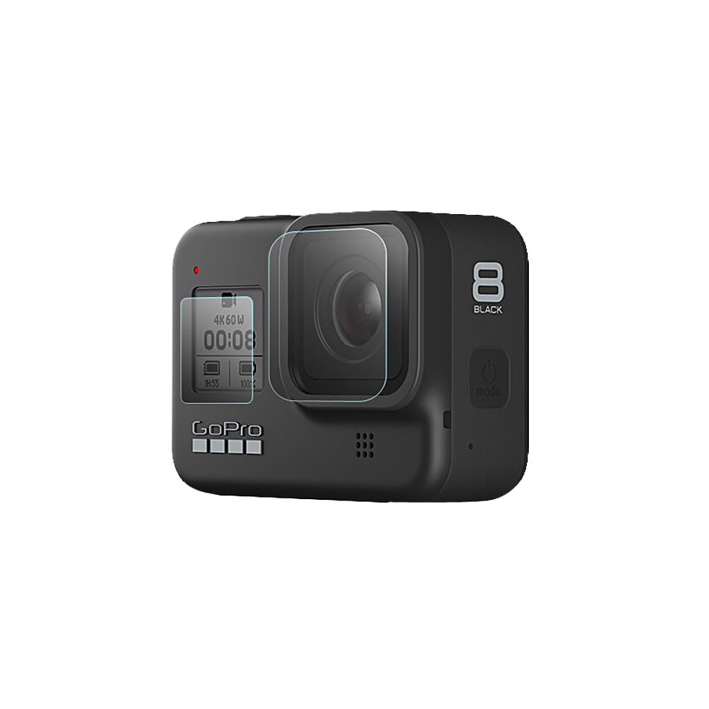 HD Tempered Glass Film Set for Go Pro HERO 8 Black Camera - 1