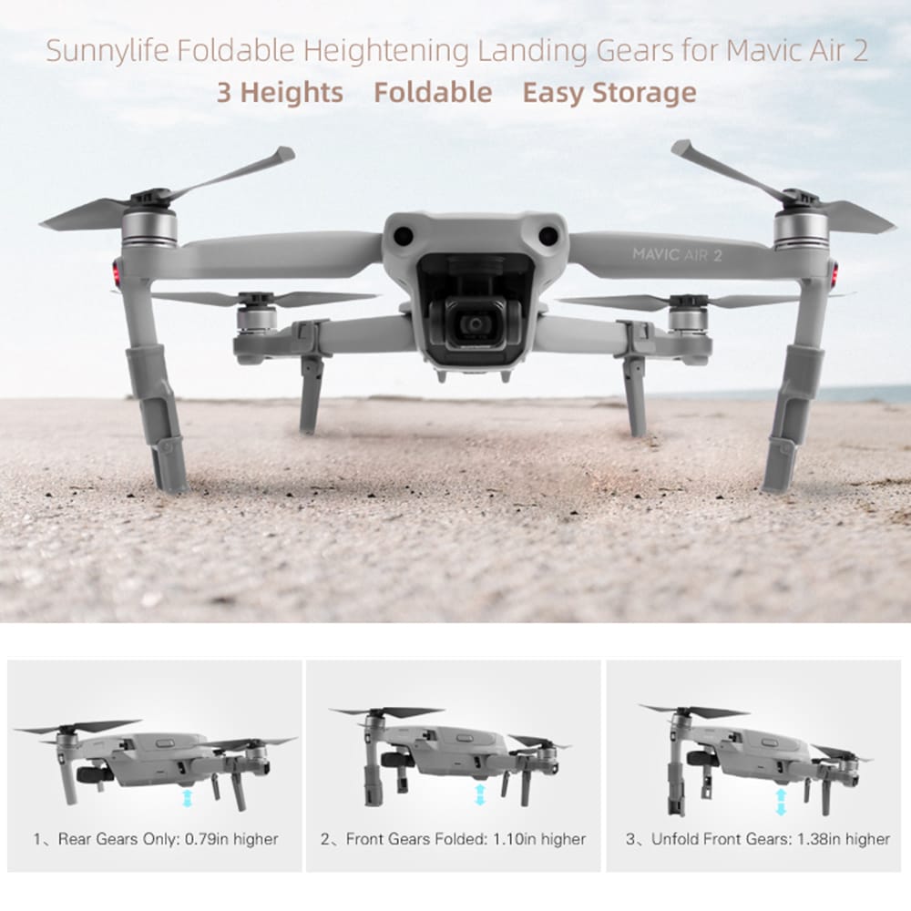 for DJI Mavic Air 2 Sunnylife Adjustable Extended Landing