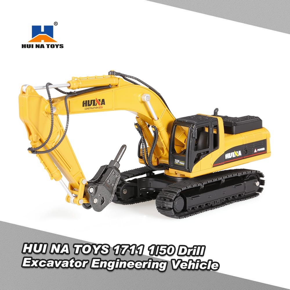 HUI NA TOYS 1711 1/50 Drill Excavator Engineering Vehicle