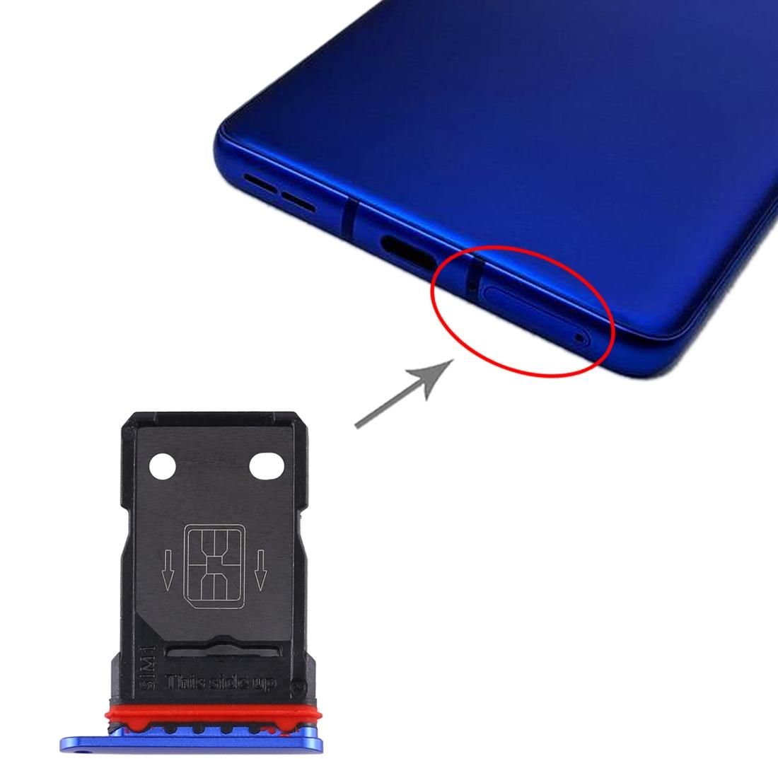 SIM Card Tray + SIM Card Tray for OnePlus 8 Pro (Blue)