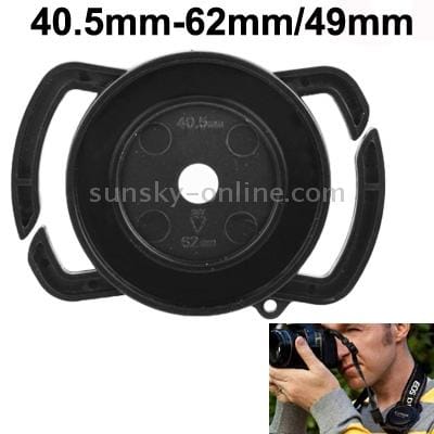 40.5-62mm / 49mm Center Pinch Camera Lens Cap (Black)