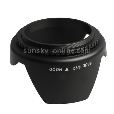 72mm Lens Hood for Cameras (Black)