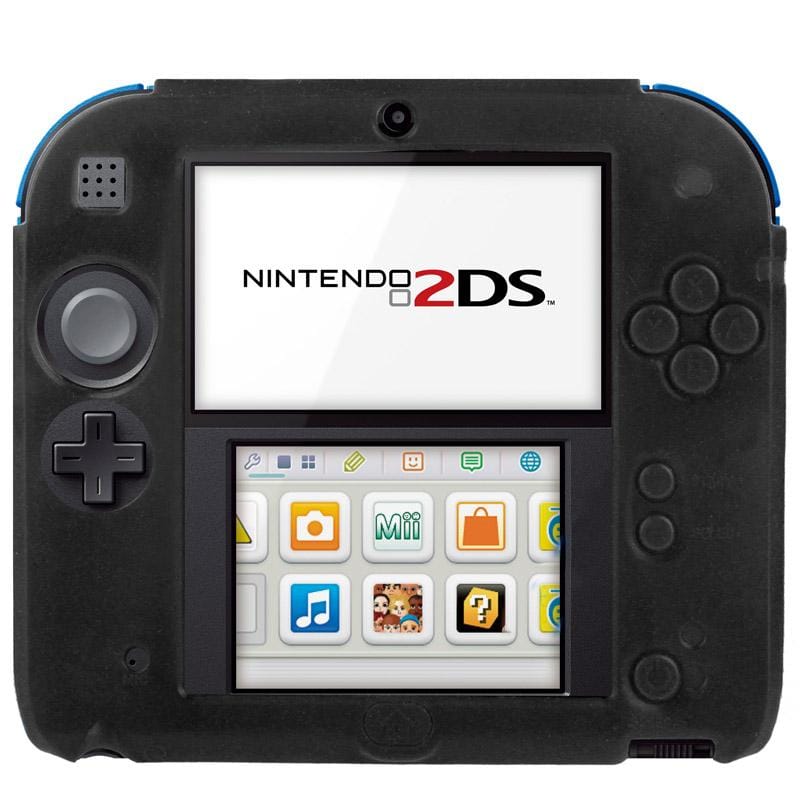 Pure Color Ultra Thin Silicone Case for Nintendo 2DS (Black)