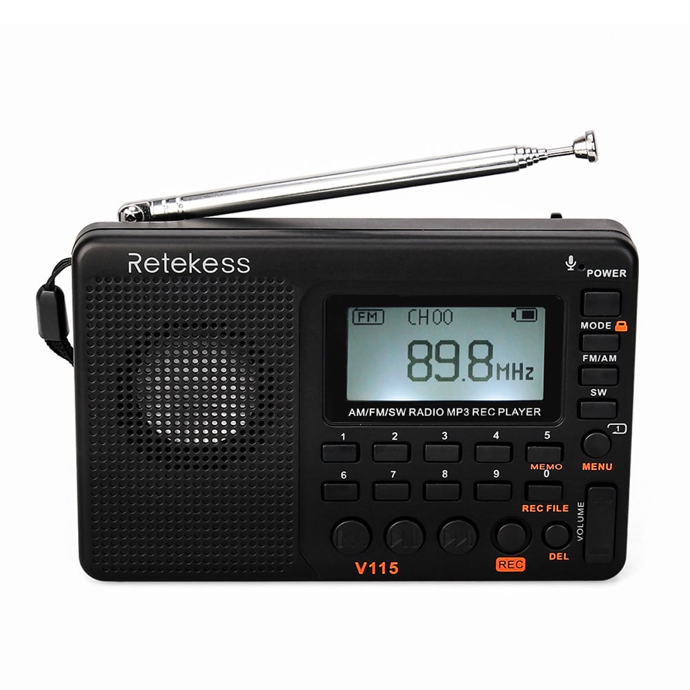 Retekess V-115 FM/AM/SW Radio Multiband Radio Receiver REC