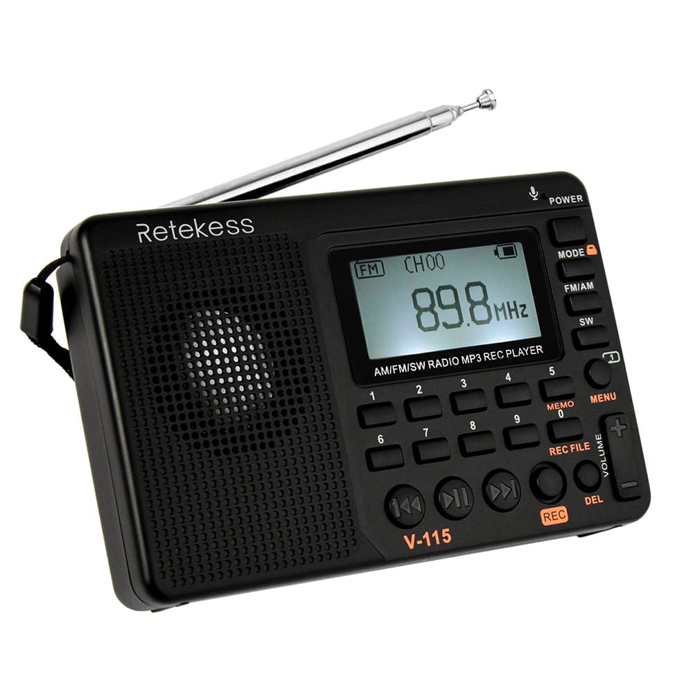 Retekess V-115 FM/AM/SW Radio Multiband Radio Receiver REC