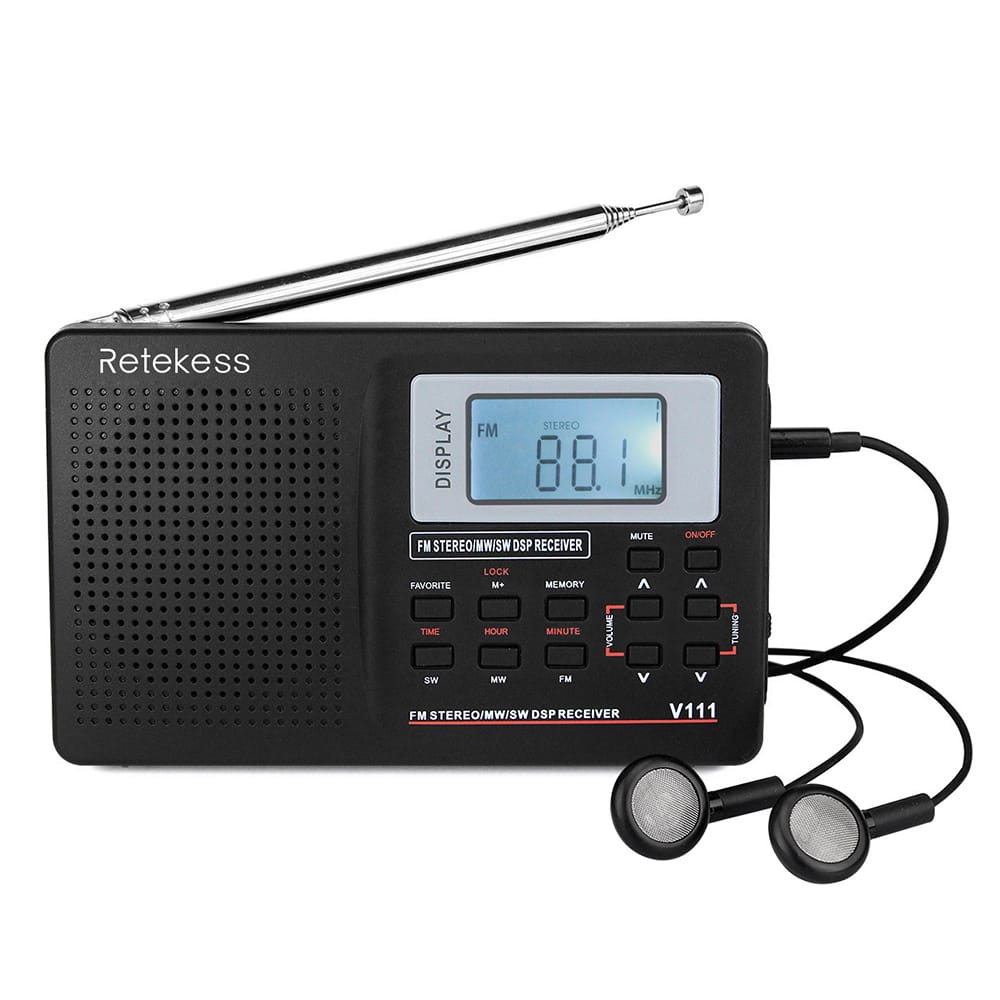 Retekess MW/FM/SW Stereo Radio 9KHz Pocket World Band