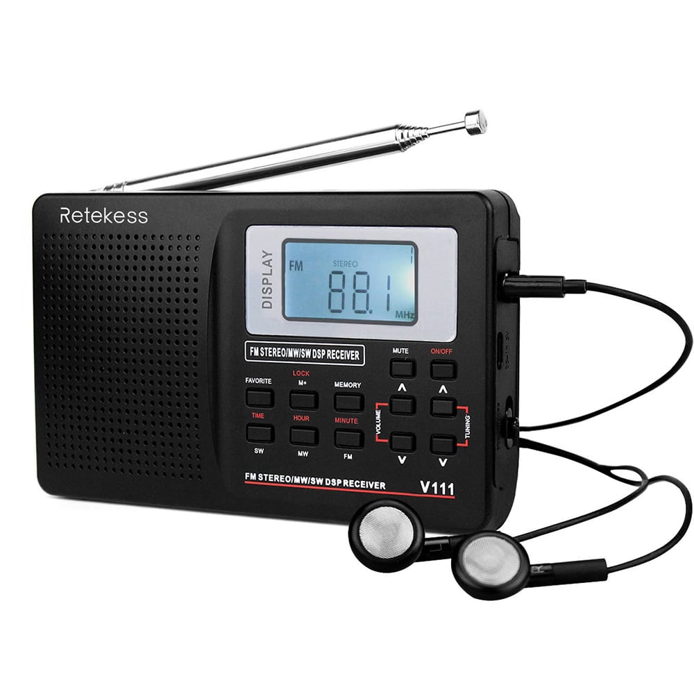 Retekess MW/FM/SW Stereo Radio 9KHz Pocket World Band