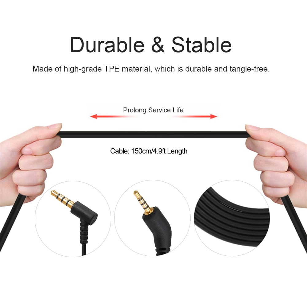 3.5mm to 2.5mm Audio Cable for BOSE QC3 Headphones Cord Line