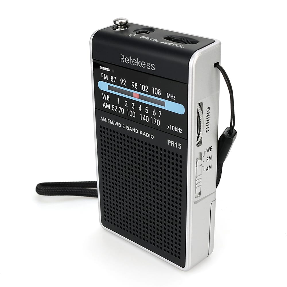 Retekess PR15 Mini Pocket Radio FM/AM/WB Tuning Radio