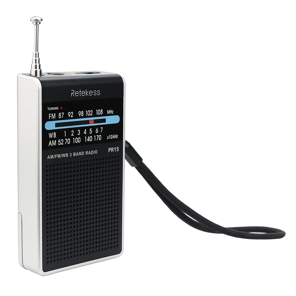 Retekess PR15 Mini Pocket Radio FM/AM/WB Tuning Radio