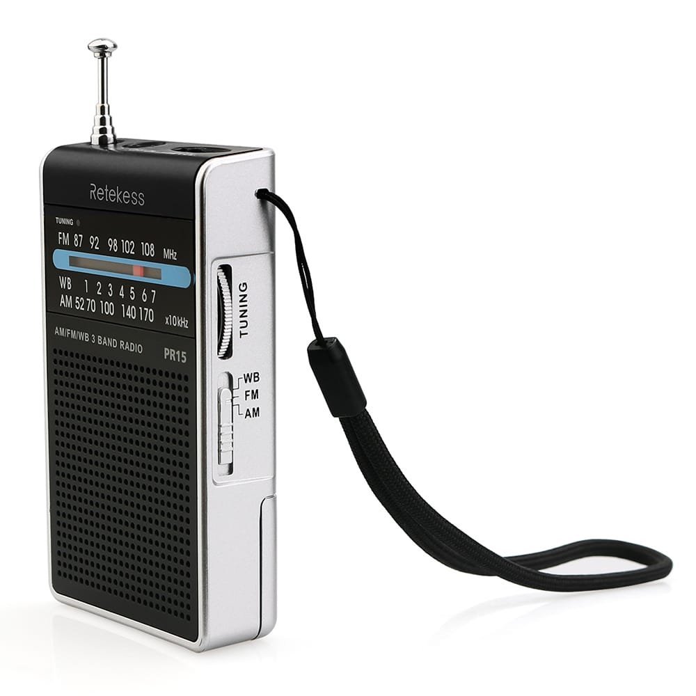 Retekess PR15 Mini Pocket Radio FM/AM/WB Tuning Radio