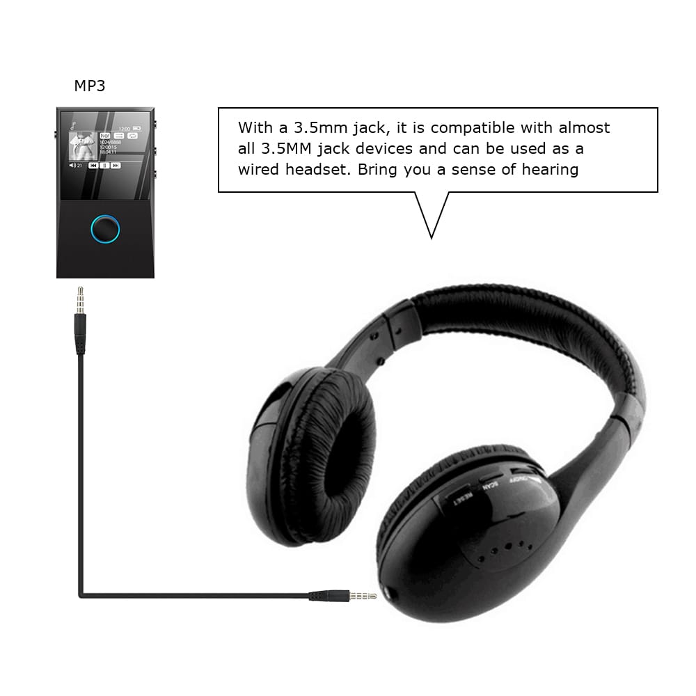 KUBITE MH2001 Wireless Headphones Transmitter On Ear Headset