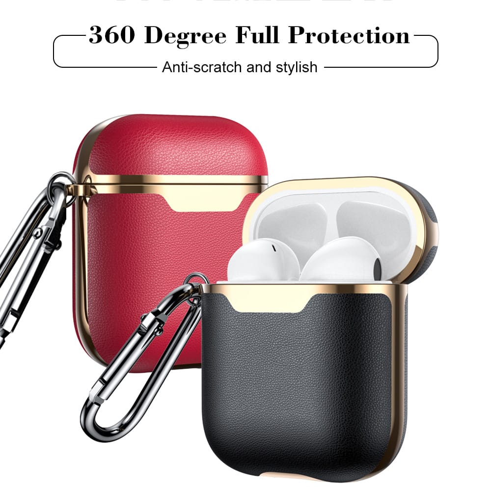 Leather Case Compatible with Airpods Wireless Earphone Cover