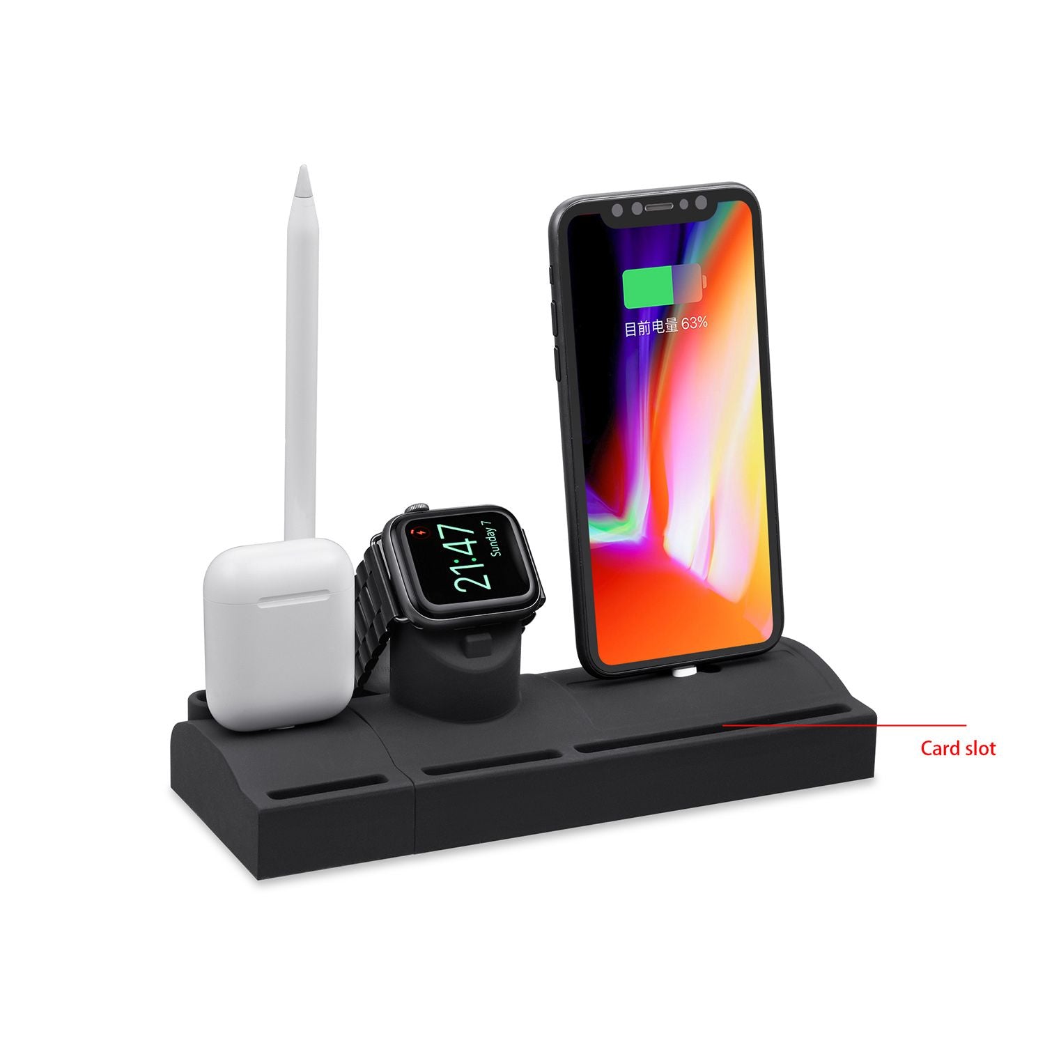 5 in 1 Charging Station Silicone Charging Stand Compatible