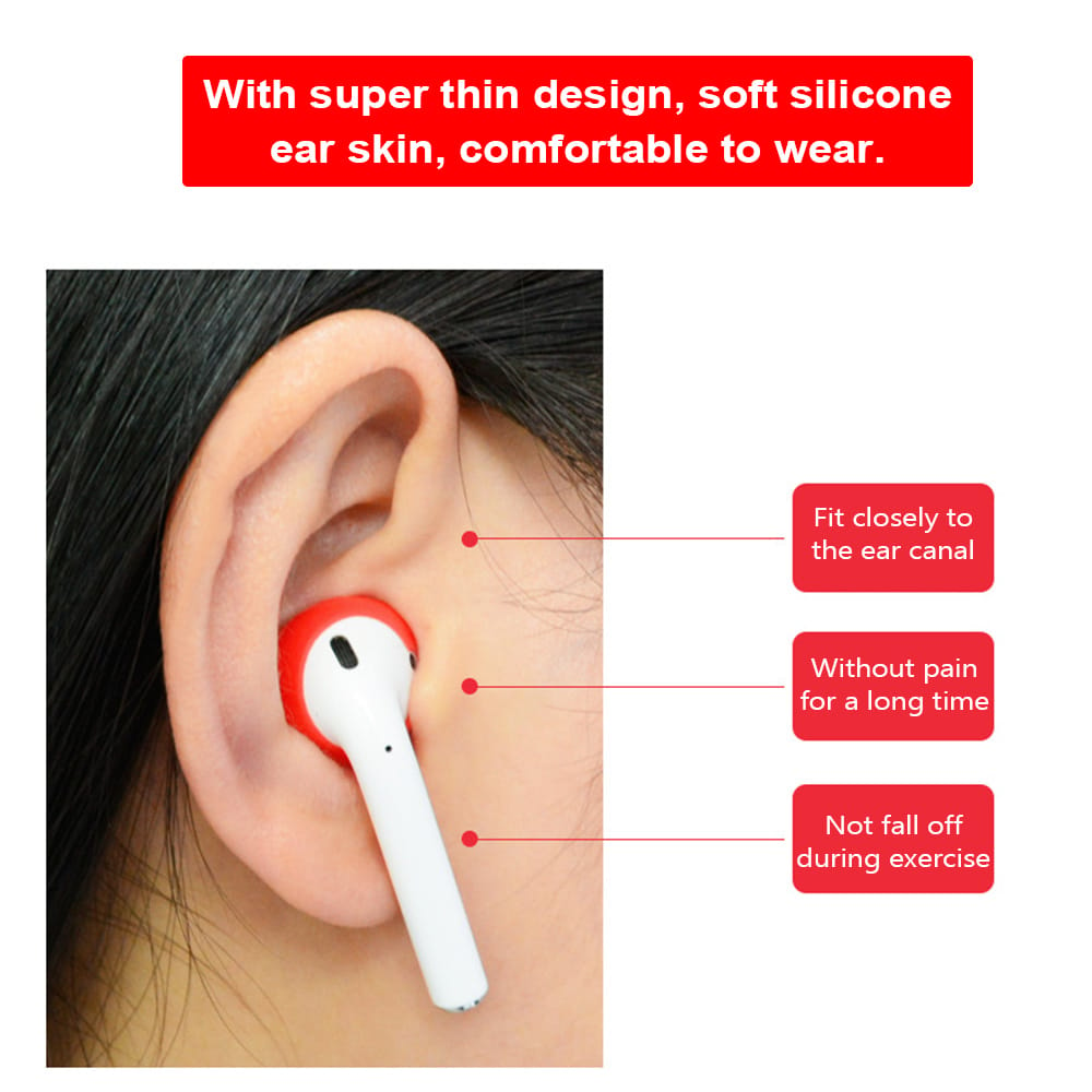 1 Pair Soft Ultra Thin Earphone Tips Anti Slip Earbud