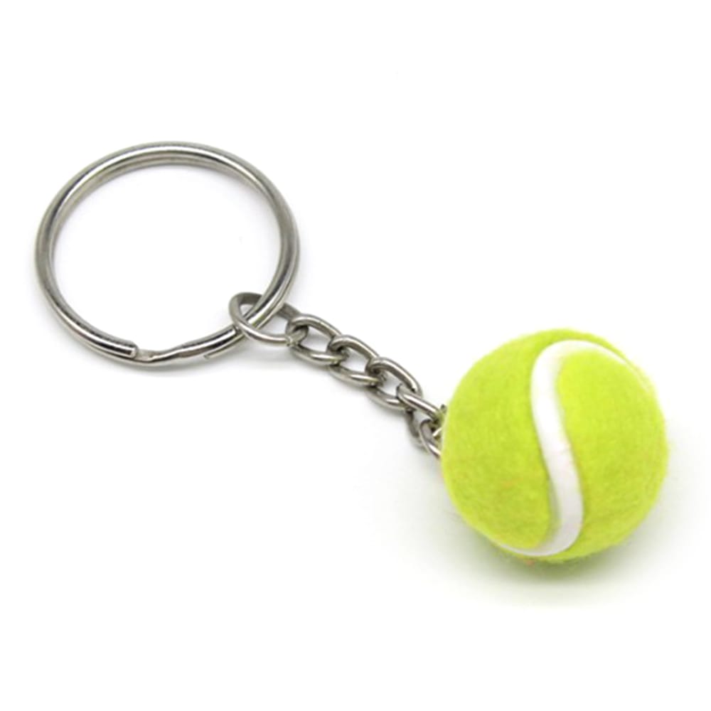 Mini Tennis Ball Key Chain Key Ring Decoration Accessory - 2cm