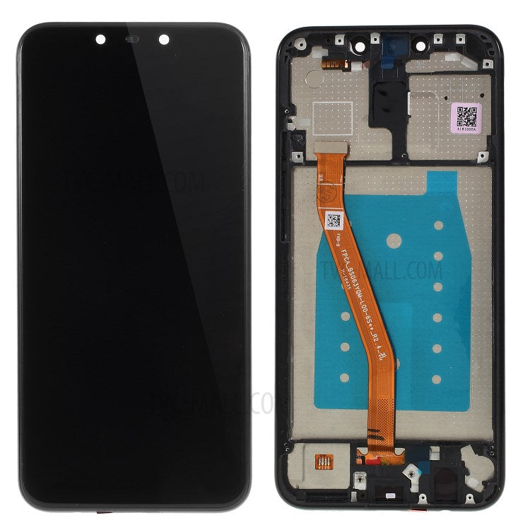 LCD Screen and Digitizer Assembly with Frame (without Logo) for Huawei Mate 20 Lite - Black