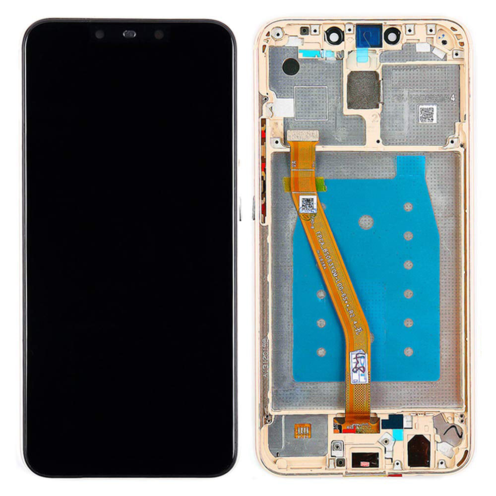 LCD Screen and Digitizer Assembly with Frame (without Logo) for Huawei Mate 20 Lite - Gold