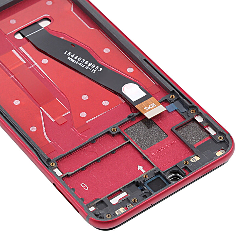 LCD Screen and Digitizer Assembly + Frame Replacement (without Logo) for Huawei Honor 8X / Honor View 10 Lite - Red