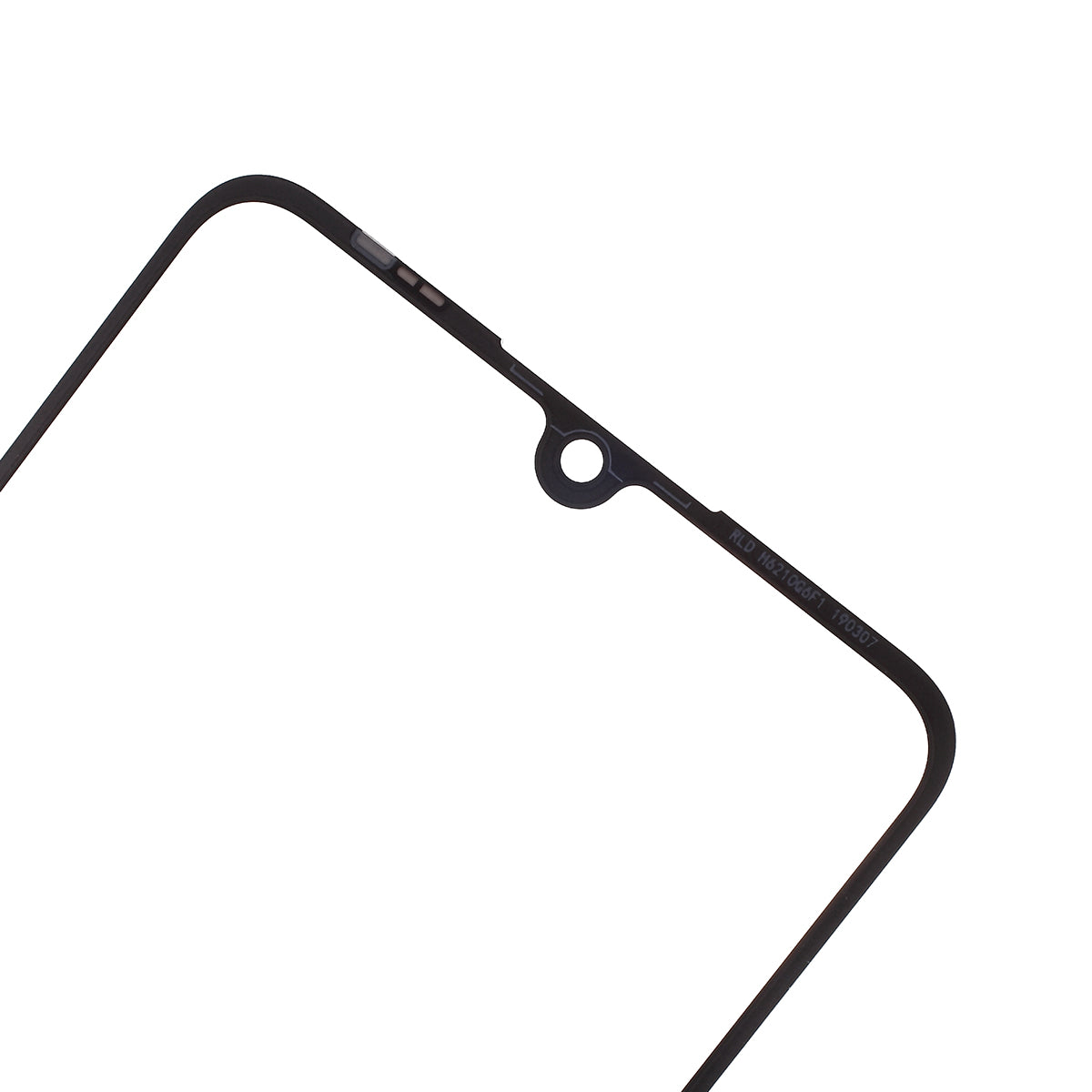 For Huawei P30 Lite Front Screen Glass Lens with Frame Replacement Part (without Logo) - Black
