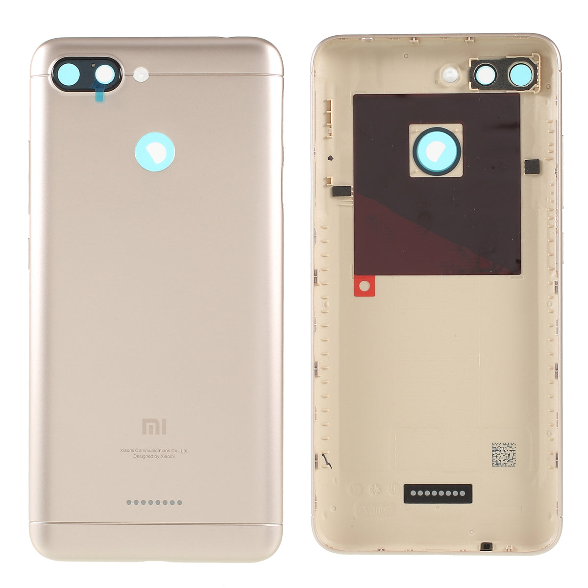 OEM Battery Housing Door Cover (Dual SIM Card) for Xiaomi Redmi 6 - Gold