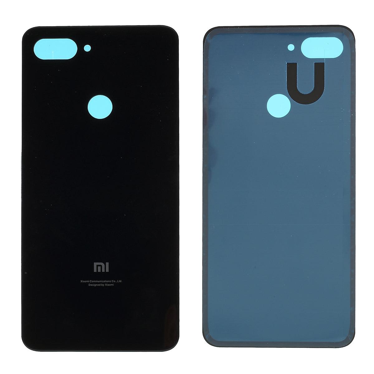 Battery Housing Door Cover Part Replacement for Xiaomi Mi 8 Lite - Black - Black