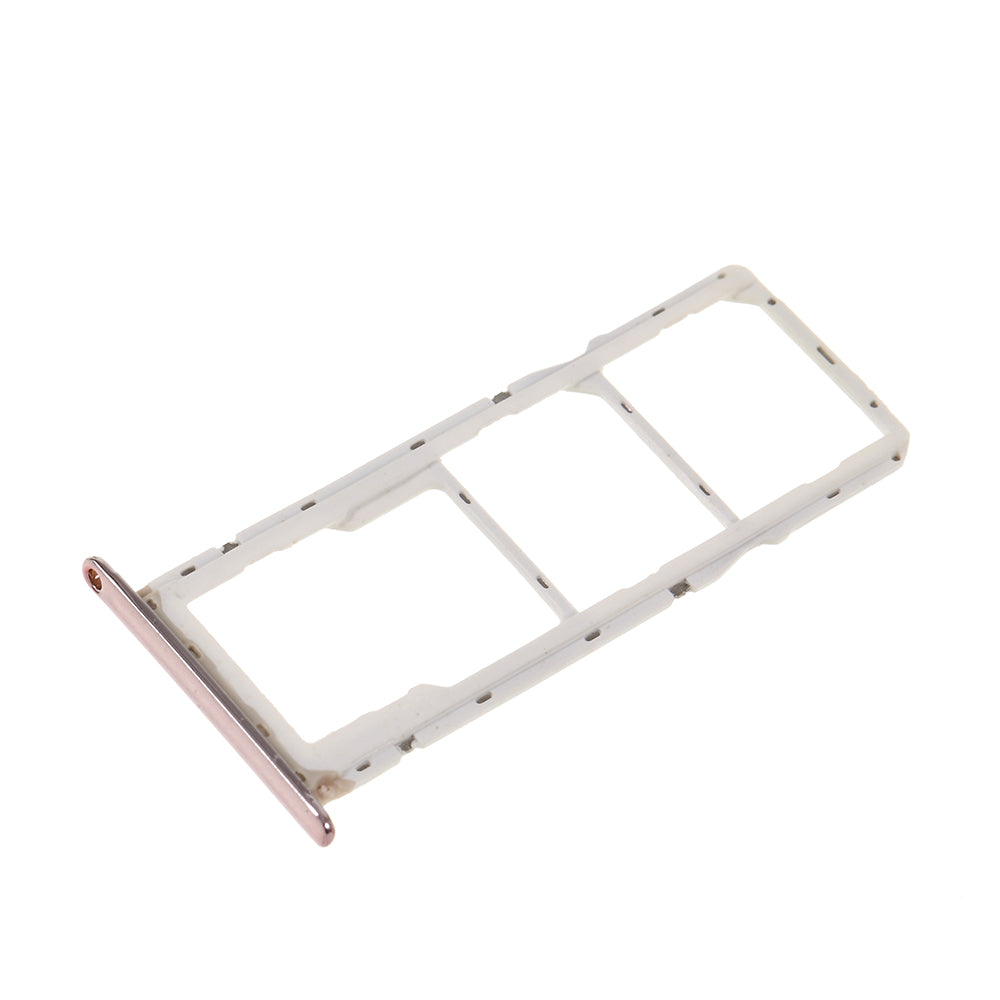 OEM Dual SIM Card + Micro SD Card Tray Holders Part for Huawei Y6 (2018) / Enjoy 8e - Rose Gold